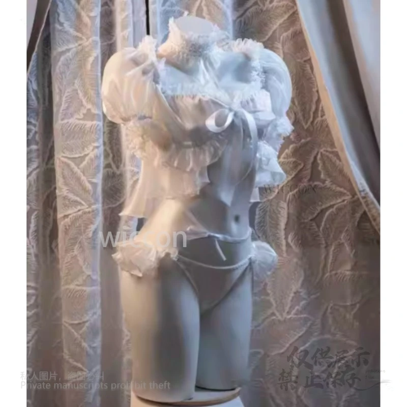 Аниме-игра NIKKE: Богиня Победы, белый костюм Доро для косплея, сексуальные купальники, платье, парик, необычный костюм для женщин, 2XL, вечеринка на Хэллоуин