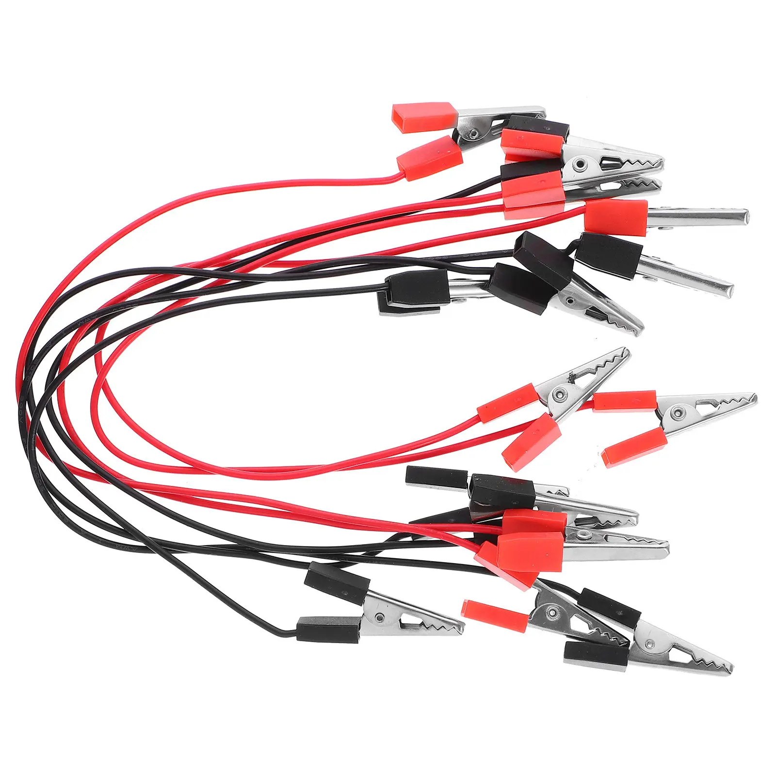 8Pcs Double Head Alligator Clip Electrical Circuit Wire Insulated Copper Cable Electric Testing Teaching Wire Demo Science