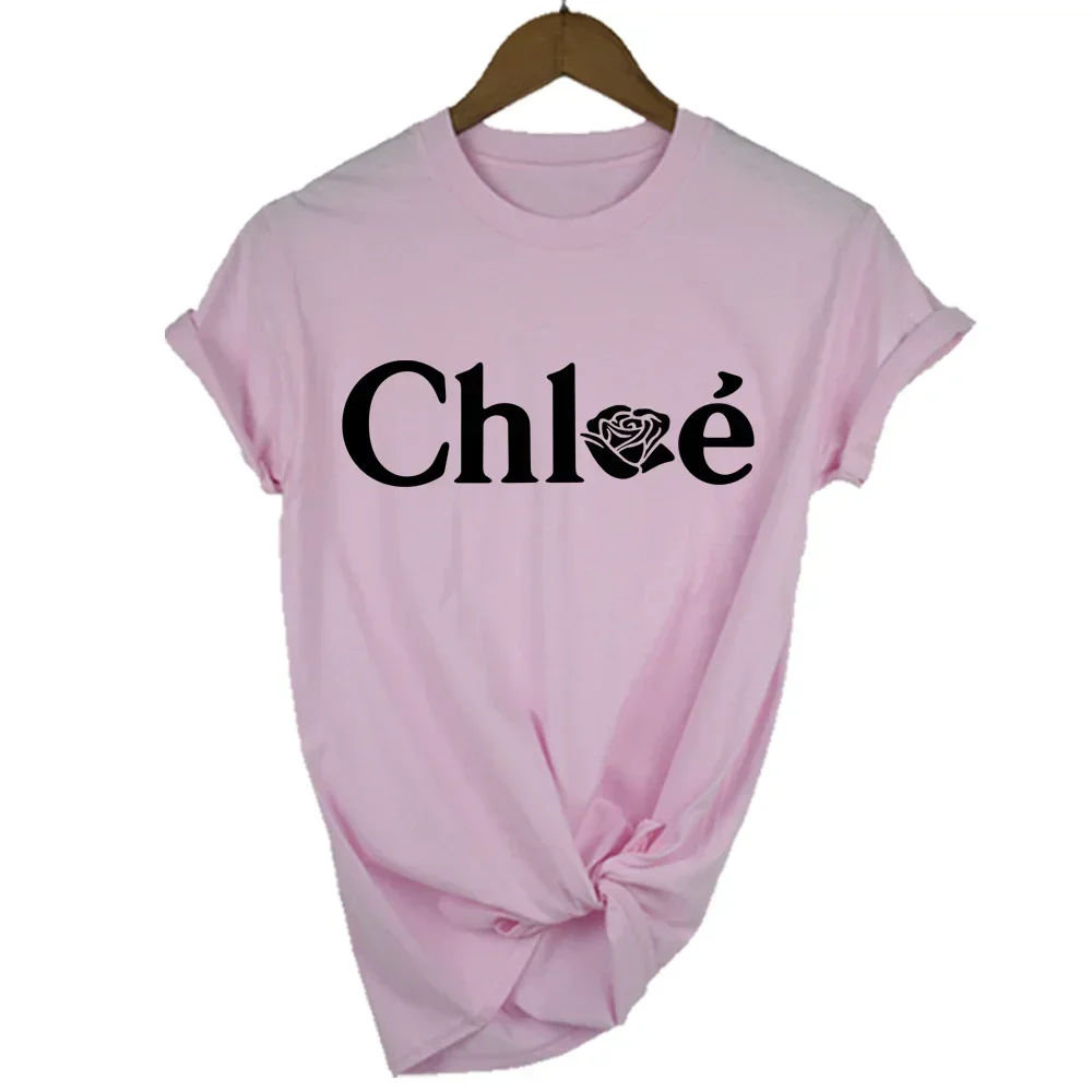 عالية الجودة سيدة تي شيرت الصيف الفاخرة العلامة التجارية الأبجدية طباعة المرأة تي شيرت المرأة موضة الجرافيك المرأة قميص السيدات الشارع