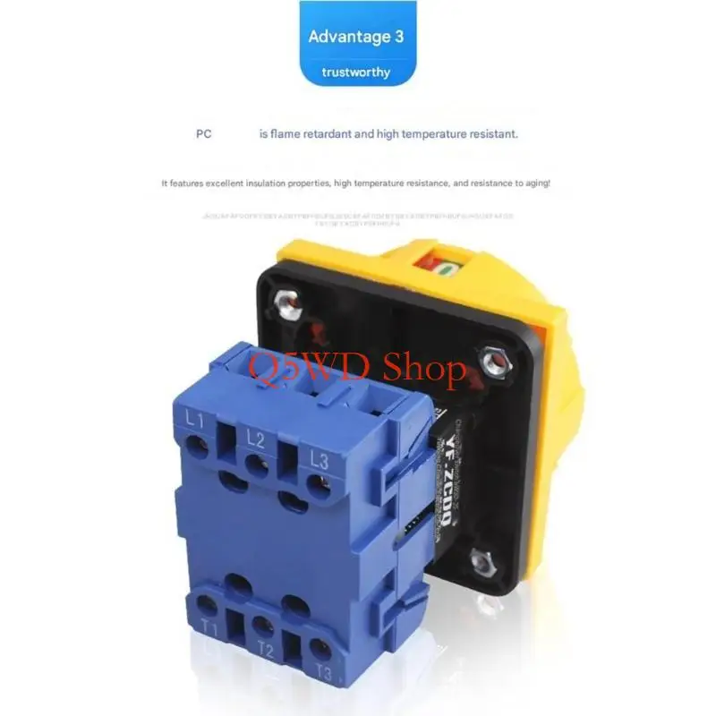Q5WD Strong 32Amp 3 Poles Disconnect Switches With Waterproof Enclosures Reliable Insulation for Harsh Environment Use