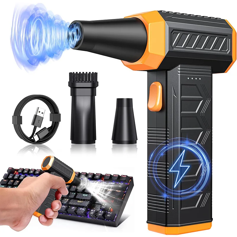 

Turbojet Fan 450000RPM Compressed Air Duster Electric Rechargeable Cordless Air Blower For Cleaning Computer Keyboard Camera Car