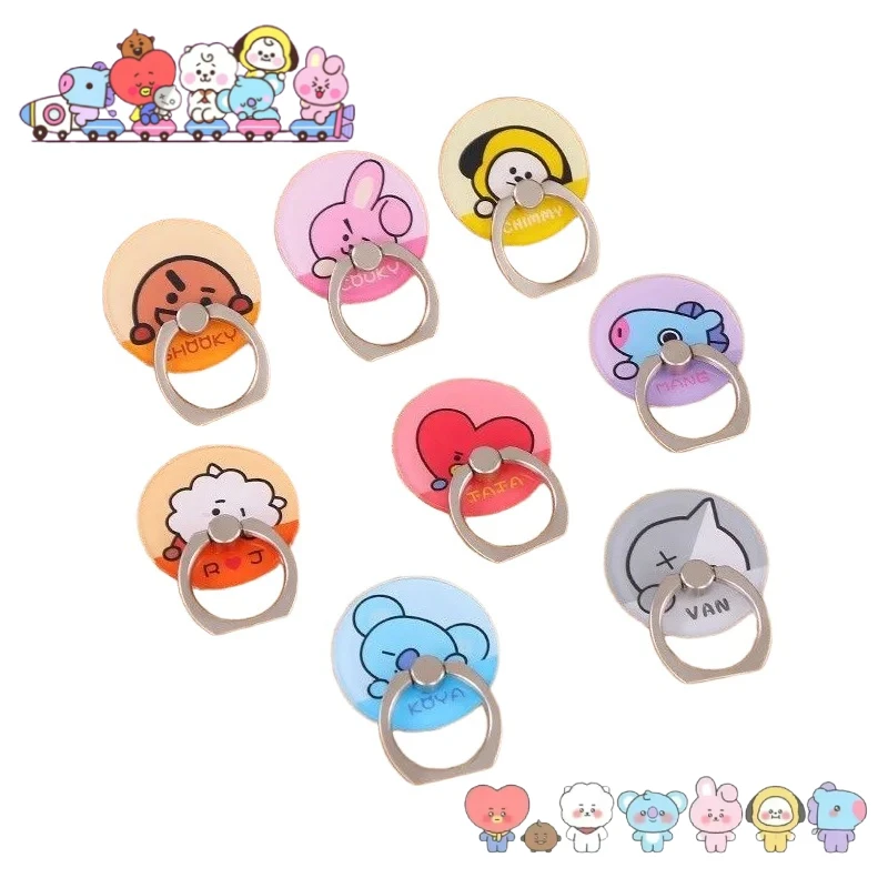 

Держатель для телефона BT21 с милым мультяшным дизайном, прочный, с сильной клейкой основой, кавайный, унисекс, парный, в стиле аниме, в подарок.