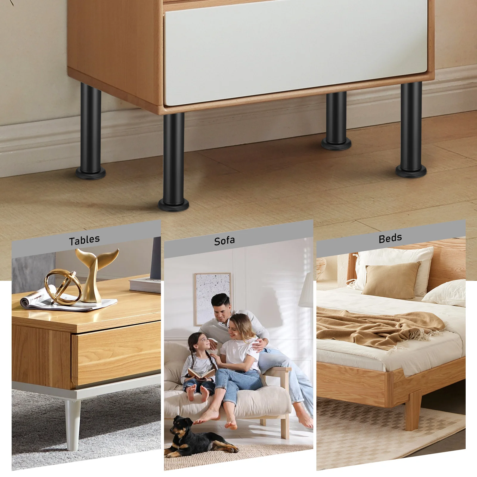 4 Pcs Adjust The Support Legs Adjustable Cabinet Chair Furniture Feet For White Vanity