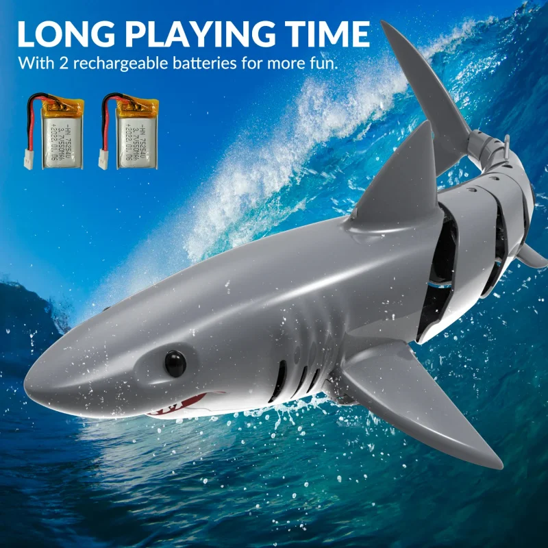 RC Shark สเปรย์น้ําปลาวาฬไฟฟ้าของเล่นเด็กรีโมทคอนโทรล Dolphin สัตว์อ่างอาบน้ําสระว่ายน้ําจําลองเรือดําน้ําปลาว่ายน้ําเกม
