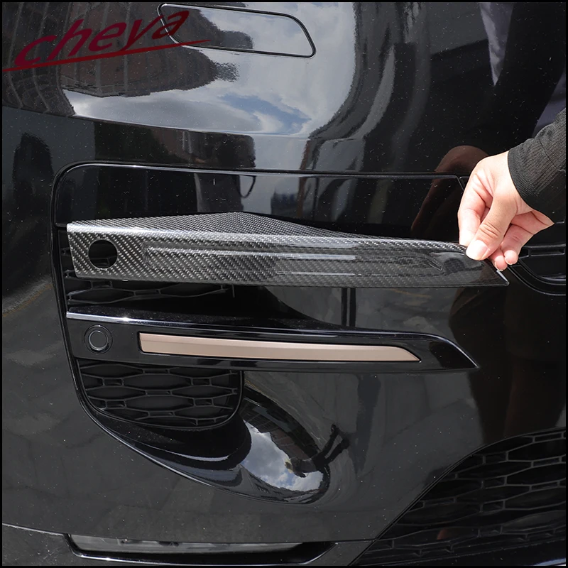 

For Land Rover Range Rover Sport L461 2023+ Real Carbon Fiber Car Front Fog Light Decorative Cover Stickers Exterior Accessories