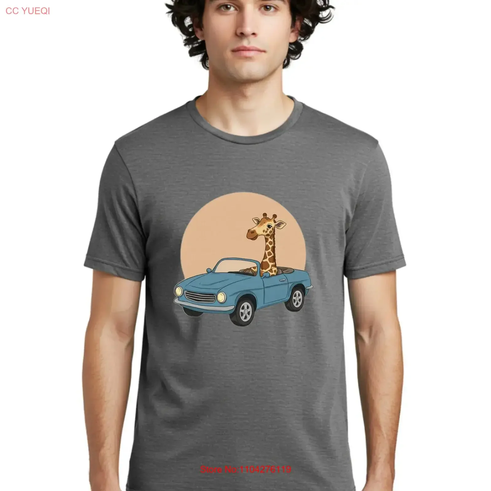 Giraffe In Convertible 4 Mens T Shirt 100 Cotton Casual Summer Wear vintage Washed Stretched Unisex Breathable graphic fashion