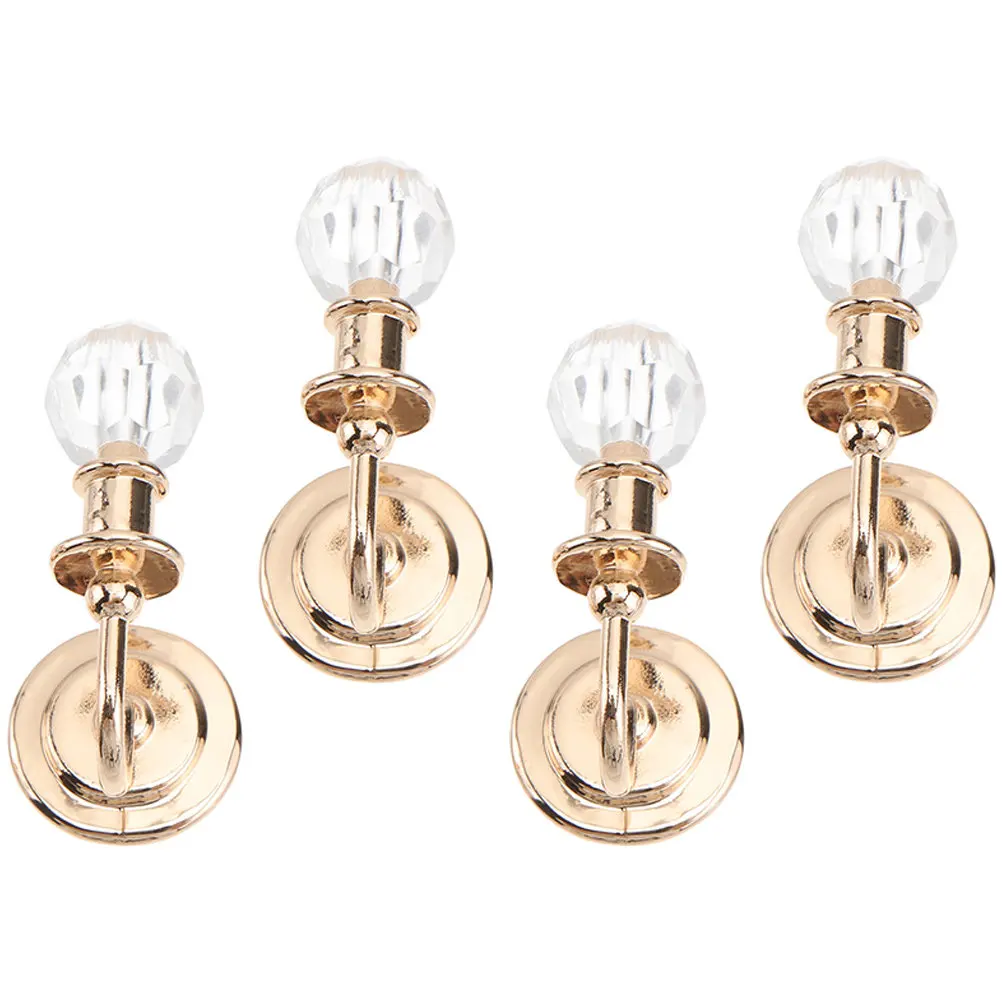 

2Pairs Mini House Wall Lamp Ornament Stylish Miniature Wall Light Layout Prop Decorative Mini House Scene Light Accessory