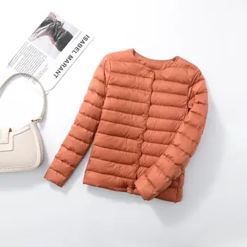 매트 원단 초경량 덕 다운 여성 코트, 따뜻한 여성 바람막이 파카, 여성 다운 재킷, 플러스 코트