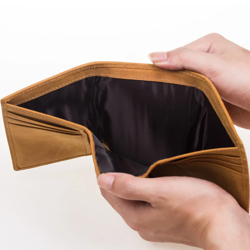 High Quality Mens Wallet Soft Genuine Leather Wallets for Men Women Vintage Male Purse Card Holder Multi-functional Cards Wallet