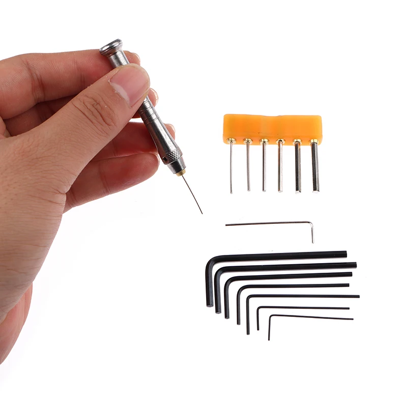 7개 세트 합금강 육각 렌치 육각 키 알렌 렌치 수공구 0.7mm/0.9mm/1.3mm/1.5mm/2mm/2.5mm/3mm