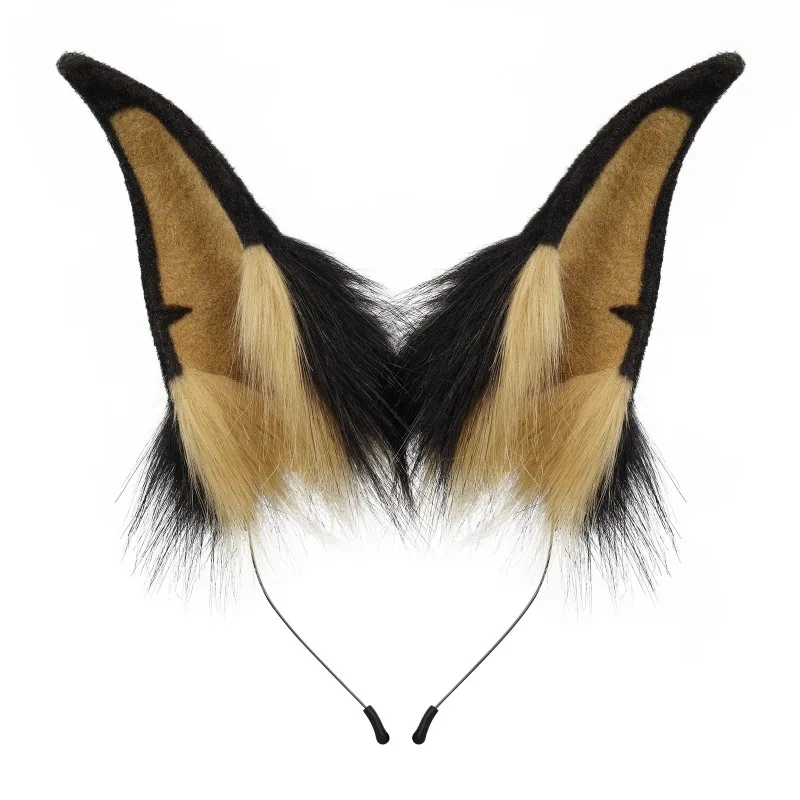 2026 Doberman Ears Headband Cosplay Furry Ear Hair Accessory Convention Party New
