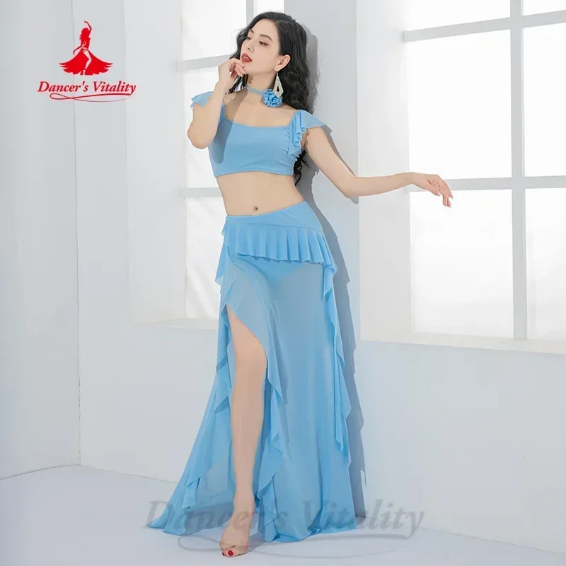 Belly Dance Practice Clothing Women Customized Elegant and Comfortable Mesh Set Adult Oriental Belly Dancing Performance Outfit