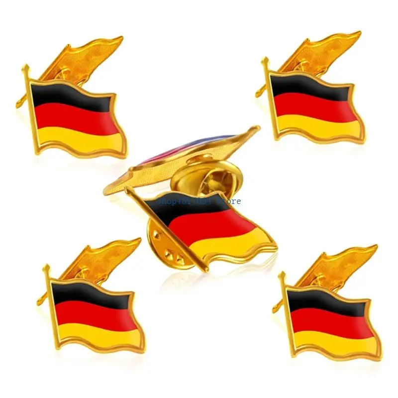 T3LB 100 Pieces Germany Flag Anstecker With Bright Colors Backpacks Decoration Pin Suitable For Sports Event And Daily Use