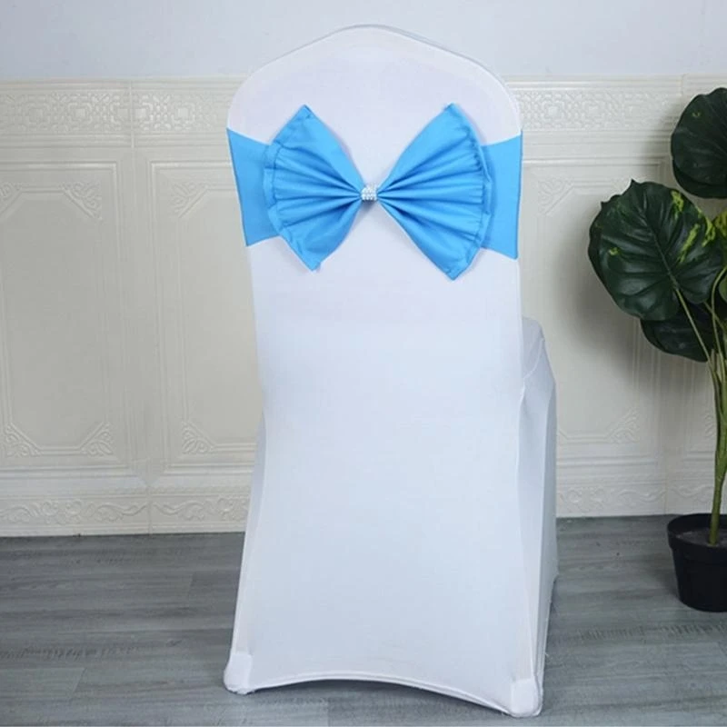 كرسي وشاح كرسي الشريط الانحناء التعادل شريط مرن لحفلات الزفاف والاحتفال بعيد ميلاد والمزيد كرسي الديكور 1 قطعة