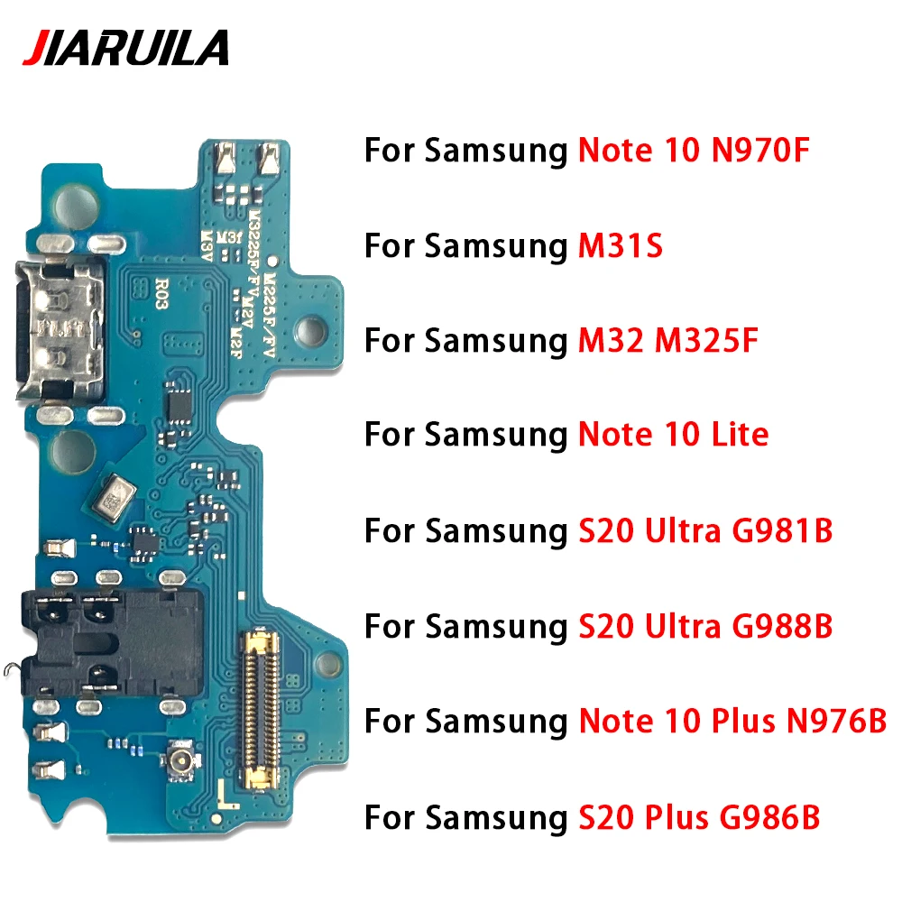 USB Dock Charging Port Flex Cable For Samsung M31S M32 M325 Note 10 Lite Plus N970F N976B S20 Ultra Plus G981B G986B G988B