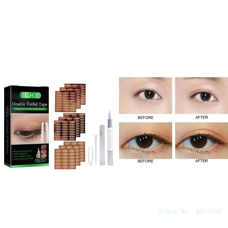 Eyelid Tape,Double Eyelid Strips,Droopy Eyelid Lifter,Self-Adhesive Eye Tapes Fiber for Droopy Mono-eyelids,Eyelid Cream