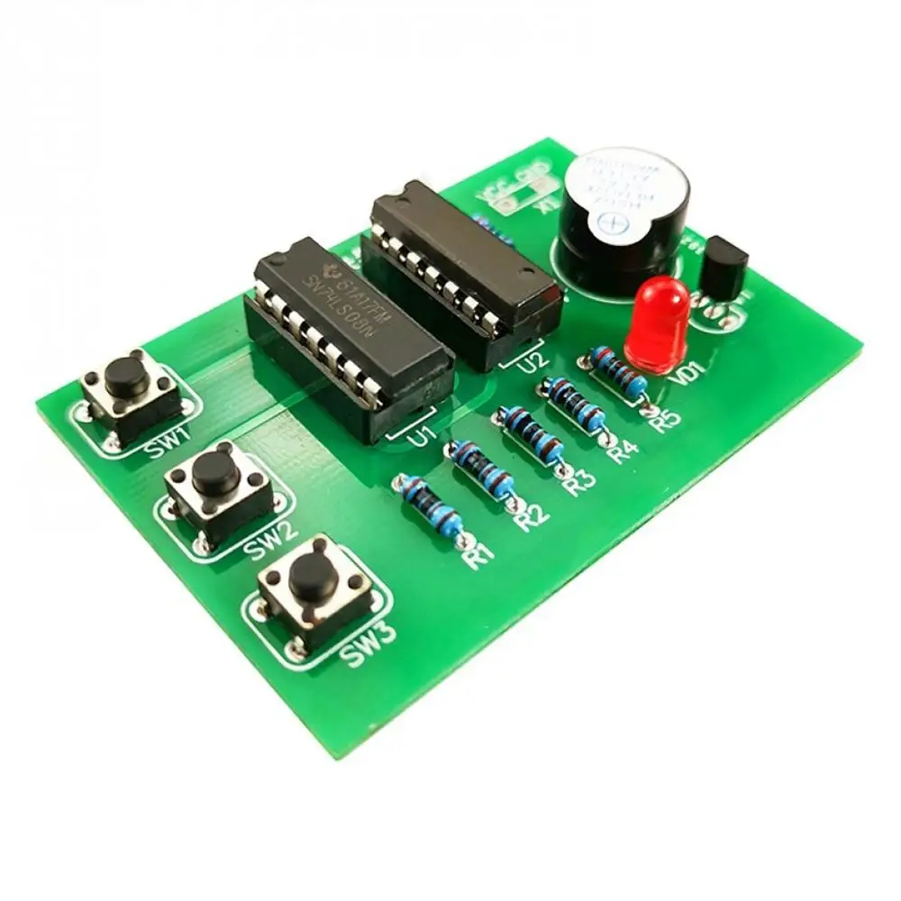 Three Person Voter Digital Circuit Lab Kit DIY Non-Gate Voter Making Kit for Student Training And Electronic Principles Learning