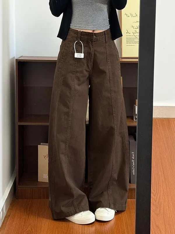 

plus Size Fleece Lined Thickened Wide Leg Jeans Women Winter High Waist Loose Slimming Knife Jeans Casual Straight Cut