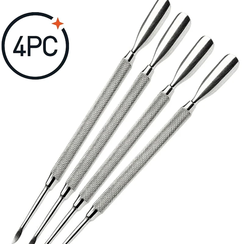 Stainless Steel Double Head Cuticle Pusher Manicure Tools for Nails Polish Glue Cuticle Remover Accessories
