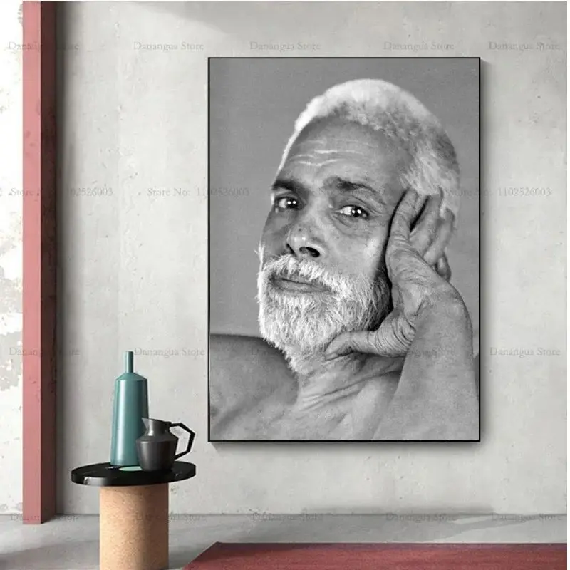 رامانا مهاري أسود أبيض ممثل الفيلم ملصق فني ومطبوعات الرسم على لوحات القماش الجدارية صورة هدية لغرفة الصور ديكور المنزل