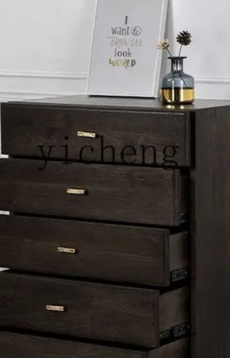 

XL2 all solid wood chest of drawers walnut side cabinet log storage locker simple with drawers