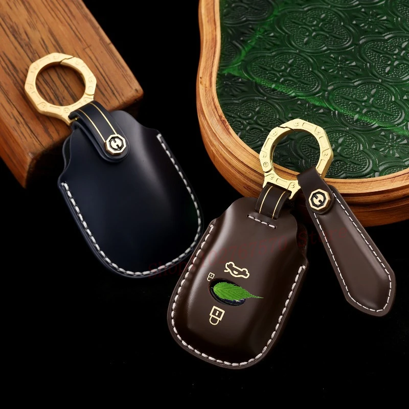 

Высококачественный индивидуальный чехол для ключей из натуральной кожи, защитная сумка-брелок для Subaru Forester Legacy BRZ Outback, автомобильный аксессуар