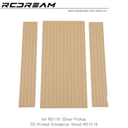 RCDream Wood Color Decorative Panels Plates 3Dprinted for Wild-Defender RD110 313mm 324mm 2Door Pickup Upgrade Parts #D1C16