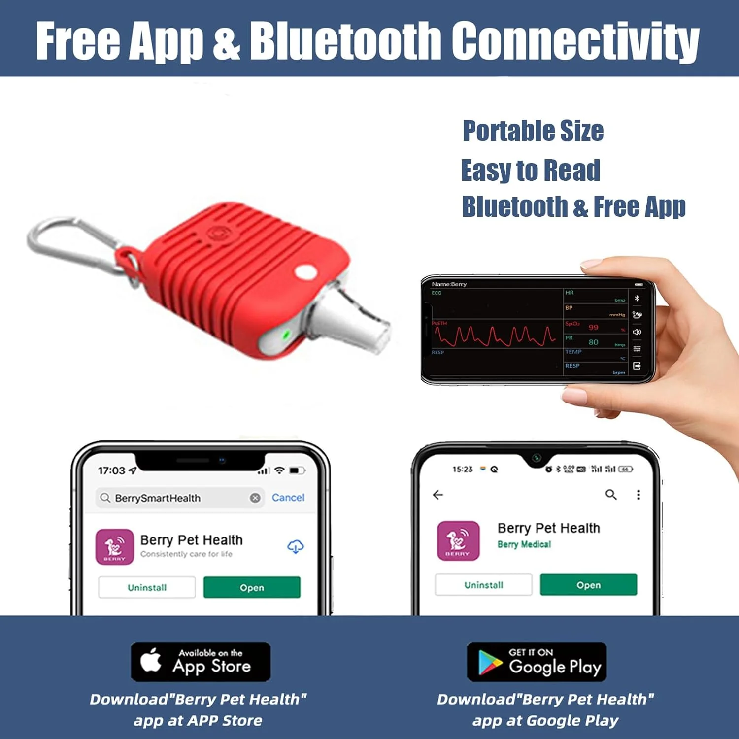 Professional Pet Equipment Bluetooth Pulse Oximeter  Veterinary Medical ing Devices