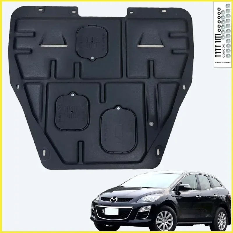 

For Mazda CX-7 2014-2020 Black Under Engine Guard Plate Splash Shield Mud Fender Cover Mudguard Protector