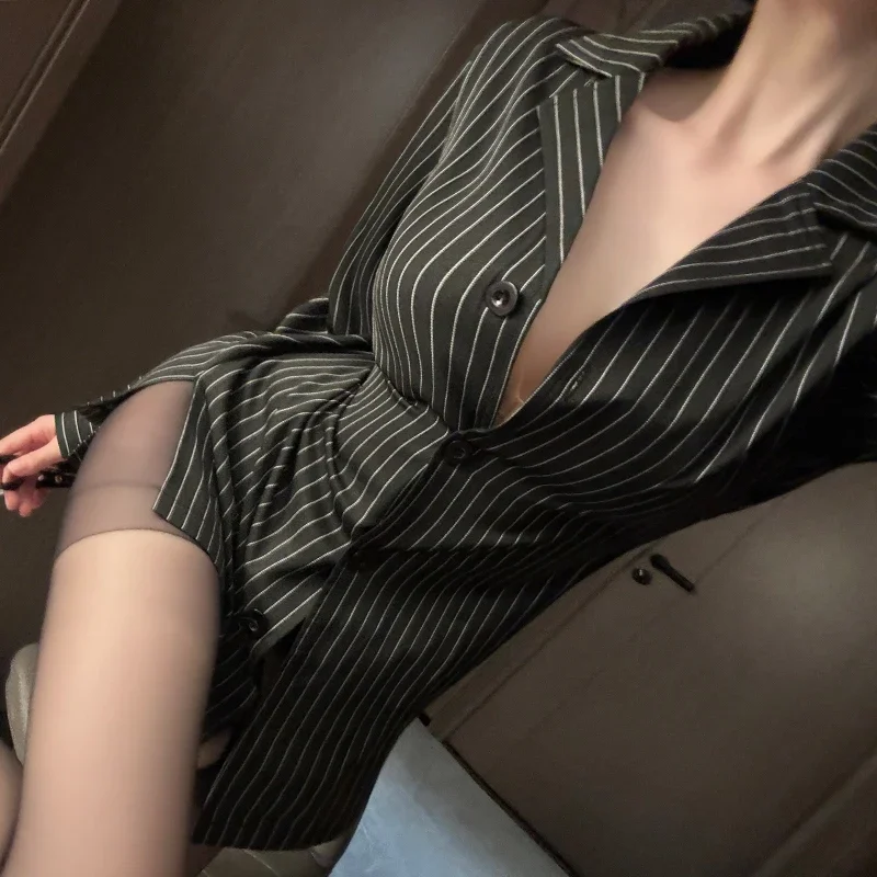 

Office Lady Cosplay Open Bra Role Play Lingerie Costumes Sexy Striped Shirt Office Lady Roleplay Uniform Shirt OL Secretary