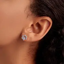 Sterling Silver Animal Paw Earrings #3