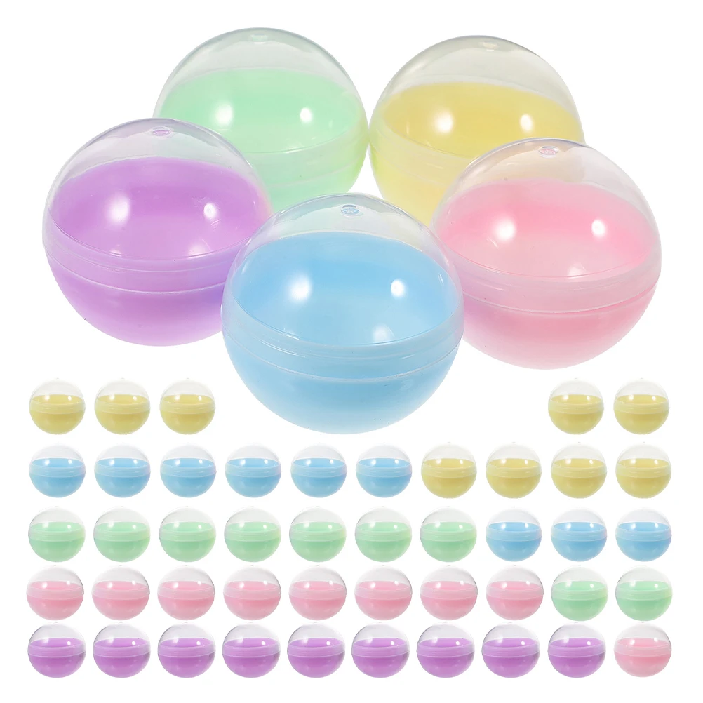 

50pcs Macaron Color Empty Vending Machine Strong Fillable Balls Multi-Function Party Favors Easter Wedding Baby
