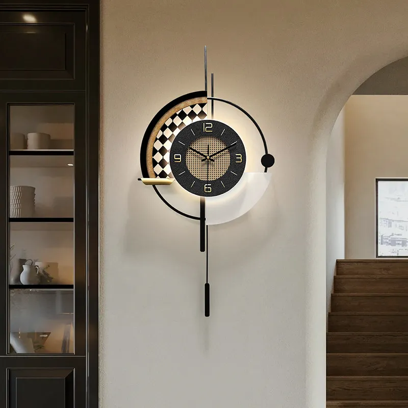 Modern Bedrooms Wall Clocks Art Mural Luxury Korean Interior Aesthetic Wall Watch Fashion Minimalist Minimalist Home Design