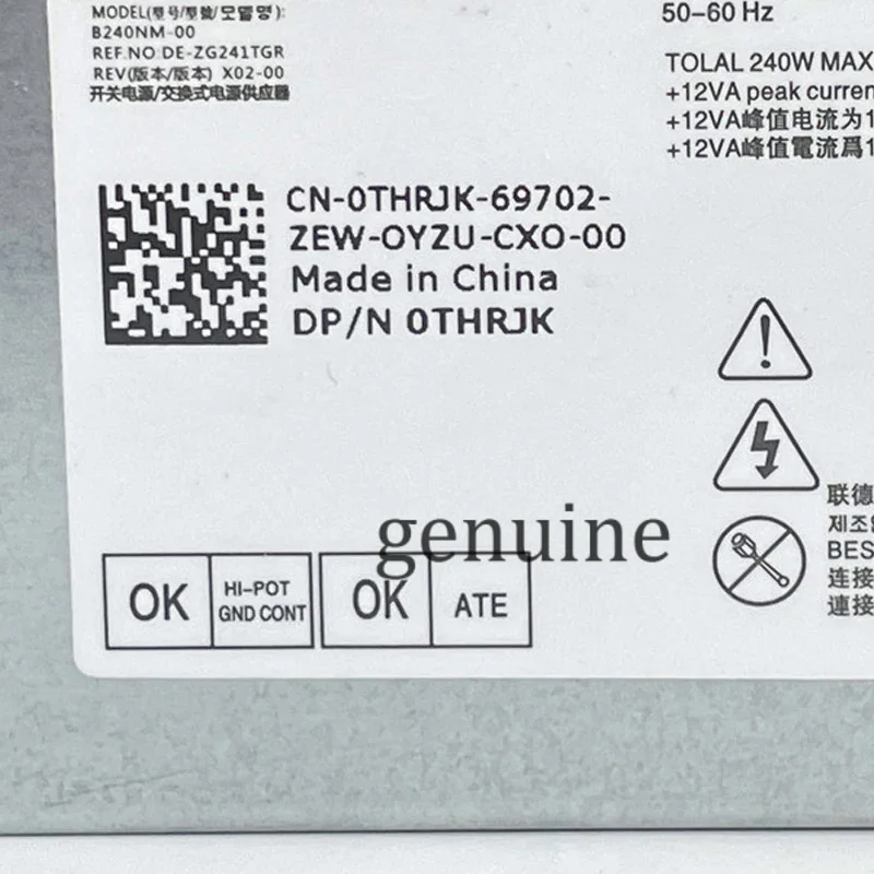 Imagem -05 - Fonte de Alimentação 0thrjk para Dell Dell Optiplex 3040 5040 7040 240w Mais 4pin Cn0thrjk B240nm-00 100 Testado Alta Qualidade Novo Original
