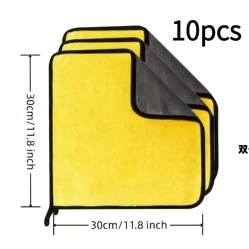 TILONDEX 10 Thickened Car Wash Cloths, Specialized Towels for Car Washing, Highly Absorbent, Suitable for Use As Cleaning Cloths