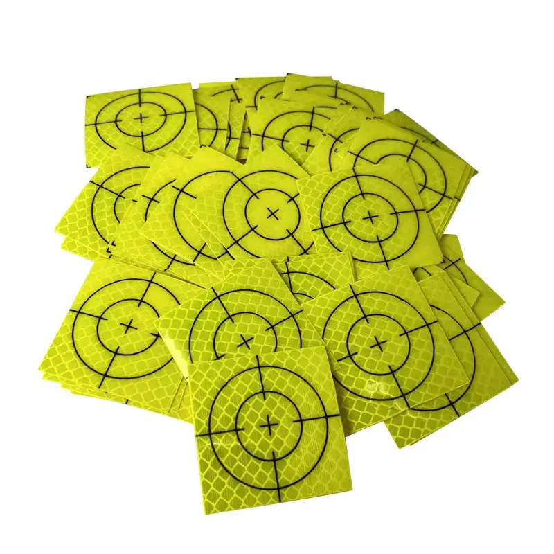 

100pcs Size 80x80mm 100x100mm Reflector Sheet For Total Station Survey Geography Fluorescent Green Sheet Reflective Sticker