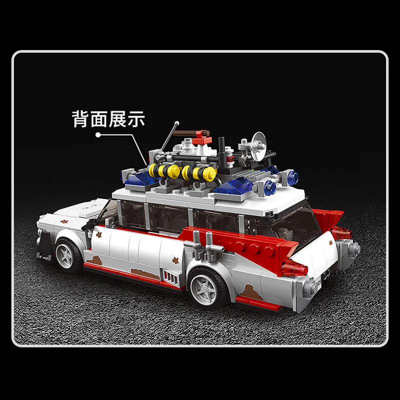 Hot Classic Movie Ghostbusters Ecto-1 Ghost Hunter Bus Bricks Creative Car Model Building Blocks Vehicle Toys For Kids MOC Gift