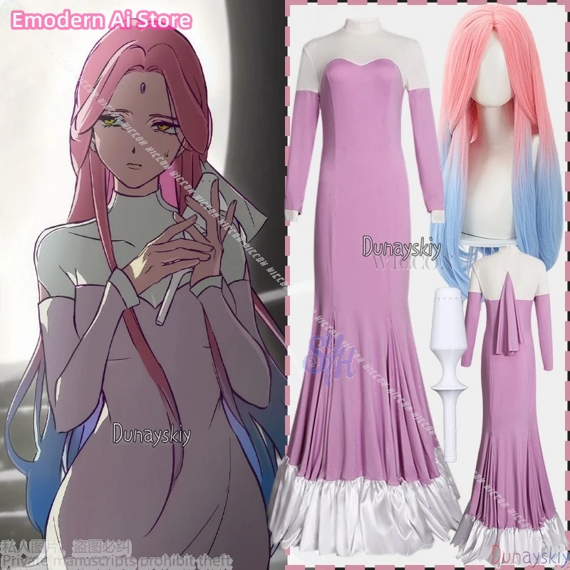 

Аниме ALIEN STAGE Косплей Ruler Of My Heart Mizi Idol Stage コス проведения длинное розовое элегантное вечернее платье Y2K Lolita Halloween 코스프레