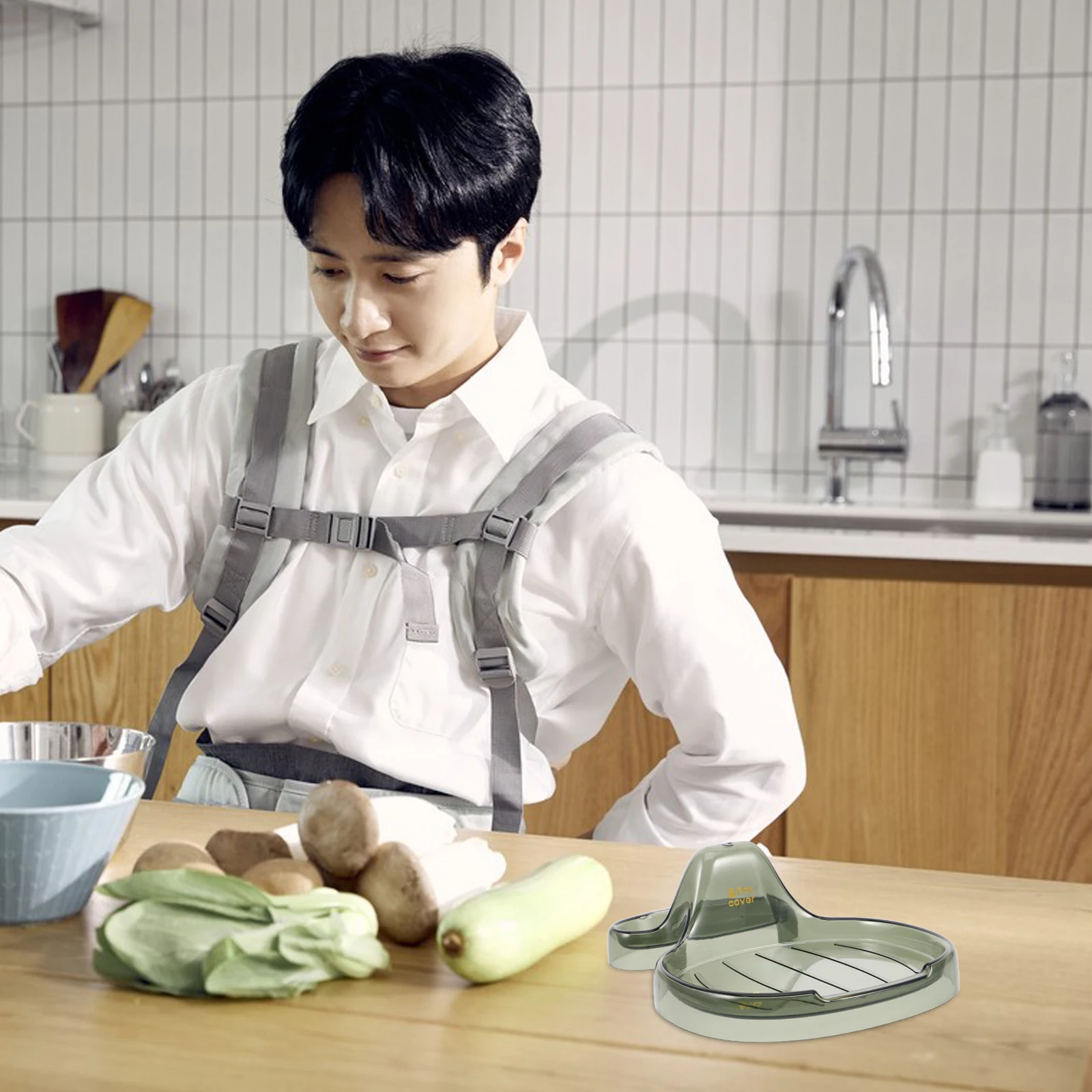 

Countertop Pot Lid Holder Plastic Multifunctional Kitchen Organizer Spatula Ladle Chopstick Storage Stylish Space Saving