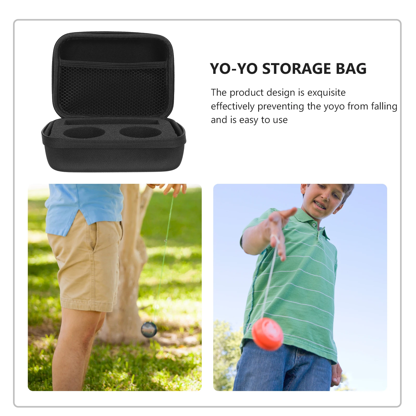 

Portable Travel Toy Yo-yo Bag Storage Bags Toys Games Yos Black Eva Yoyo Ball Case