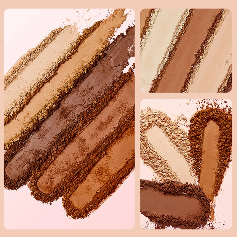 بودرة أساسية مضغوطة بالزيت للتحكم الدائم، بودرة وجه عارية شفافة مقاومة للماء، مستحضرات تجميل للنساء #6