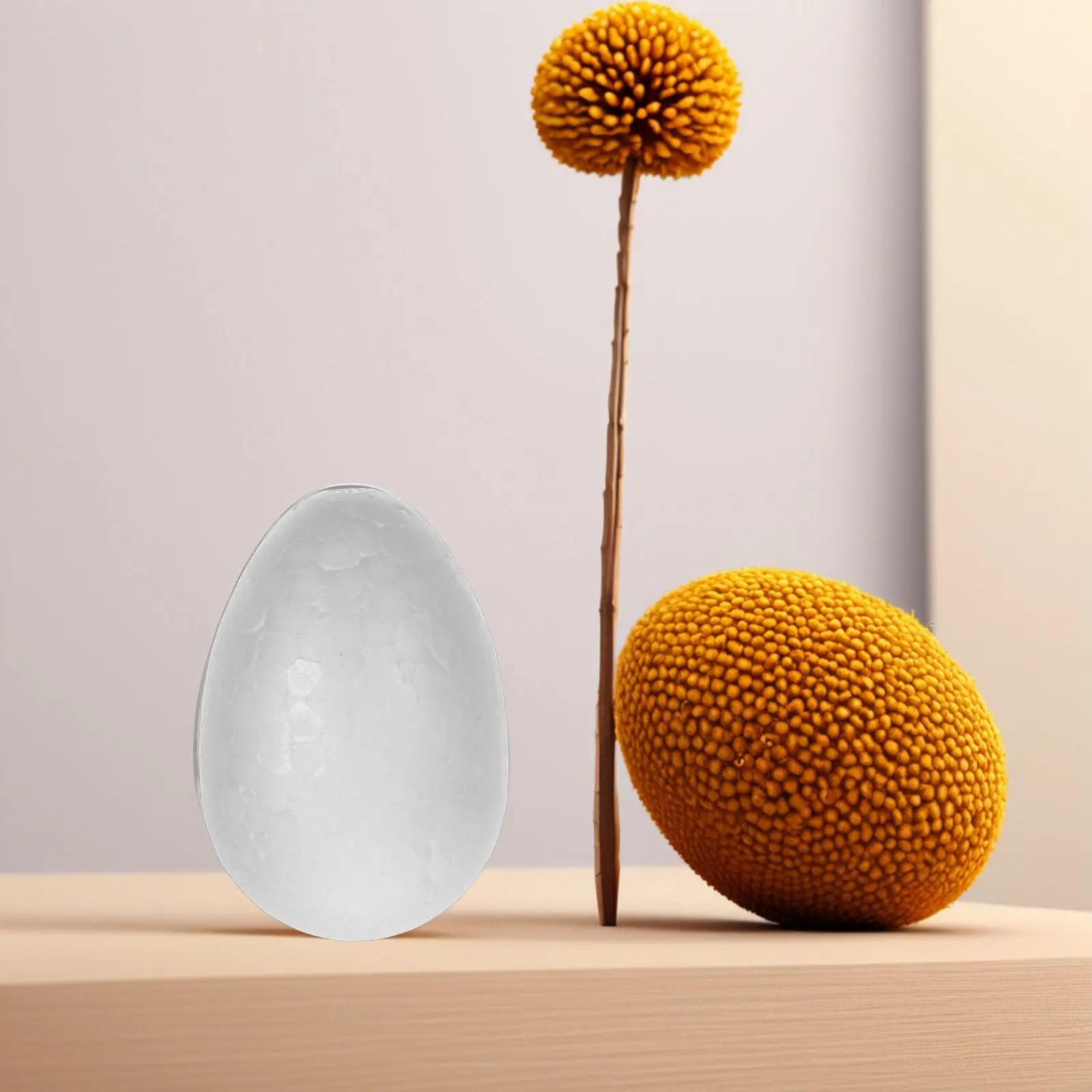 50Pcs Easter Foam Eggs White Polystyrene Smooth Surface for DIY Crafts Decorations Ornaments Creative Painting Small Fake Decor