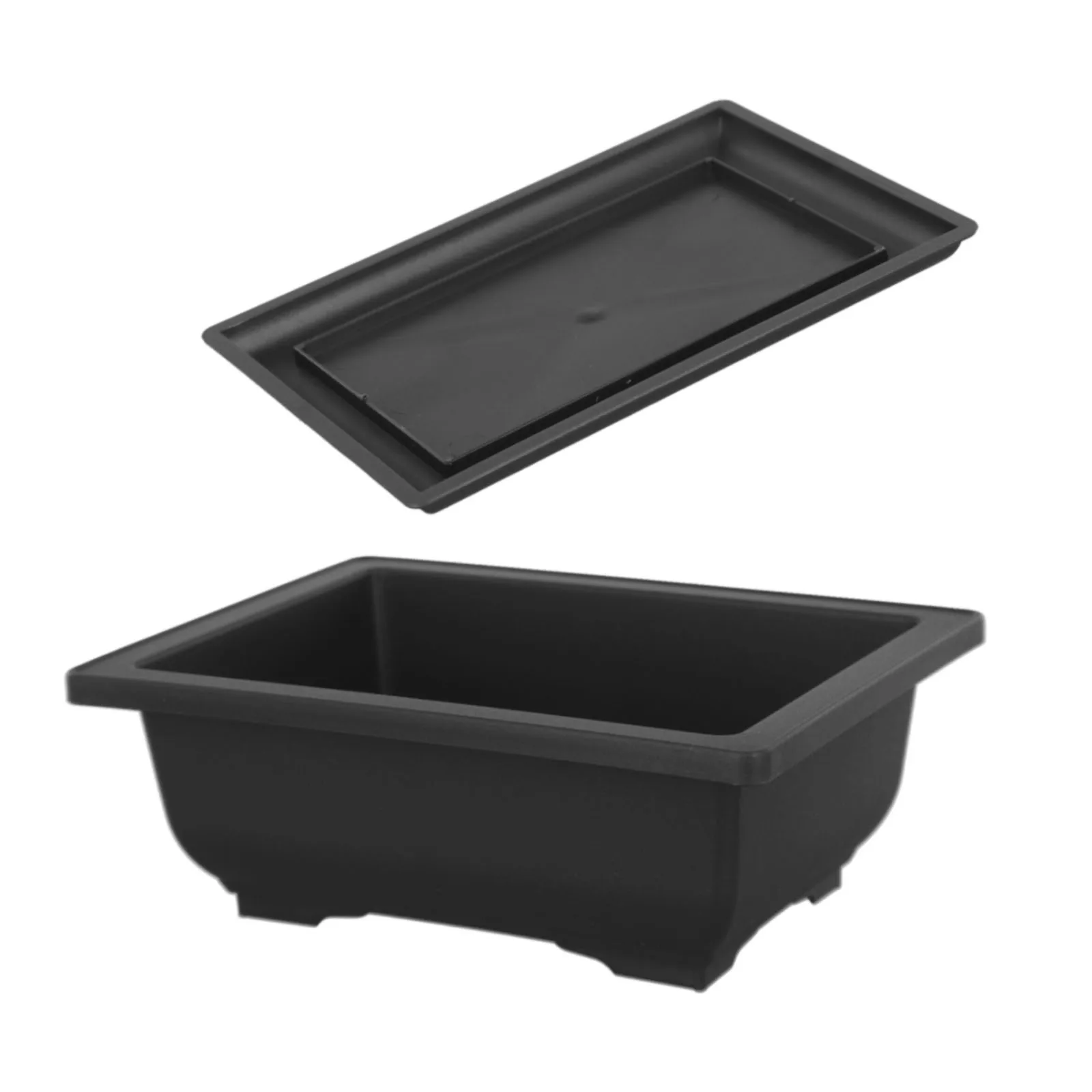 1pcs Flower Pot+1pcs Tray Imitation Purple Sand Nursery Pots Plants Pots Garden For Plant Flower  1pcs Flower Pot+1pcs