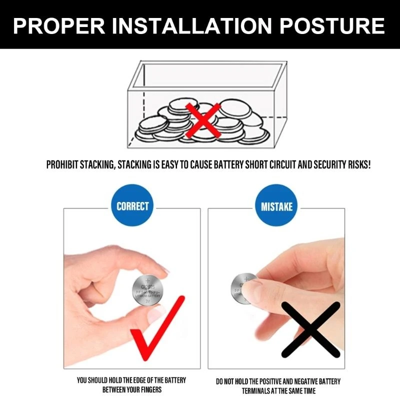 090F Multipurpose CR2032 Coin แบตเตอรี่ 3V CR2032 แหล่งพลังงานที่เชื่อถือได้ของแบตเตอรี่