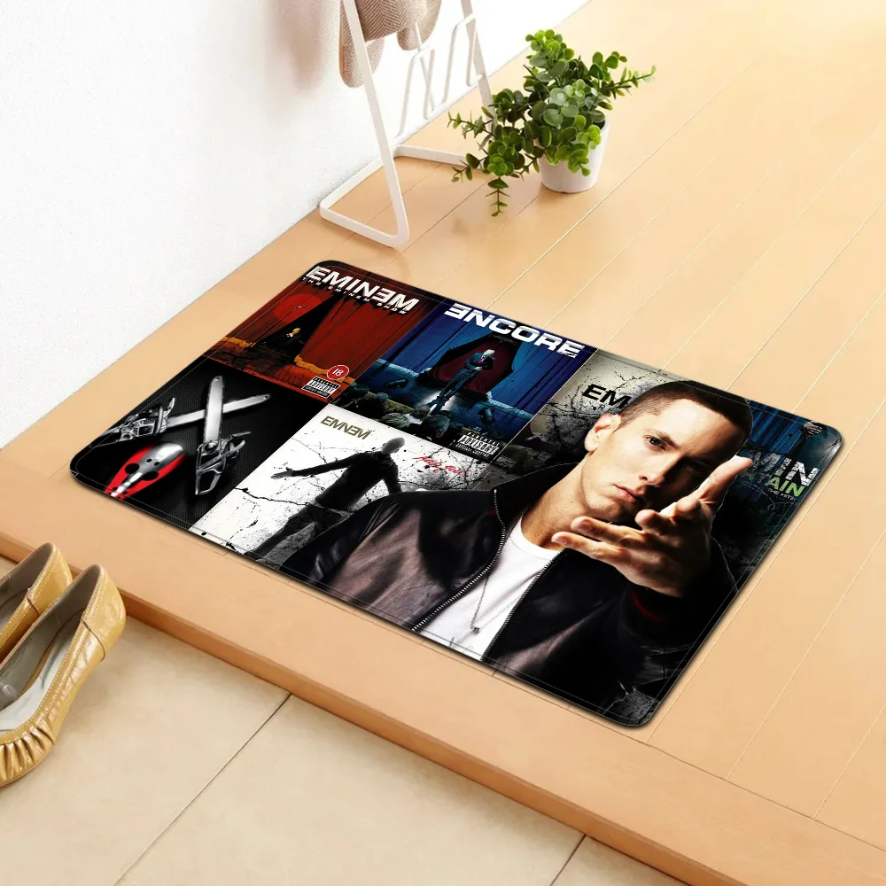 Famous Rapper E-Eminem Door Mat Washable Non-Slip Living Room Sofa Chairs Area Mat Kitchen Bedside Area Rugs