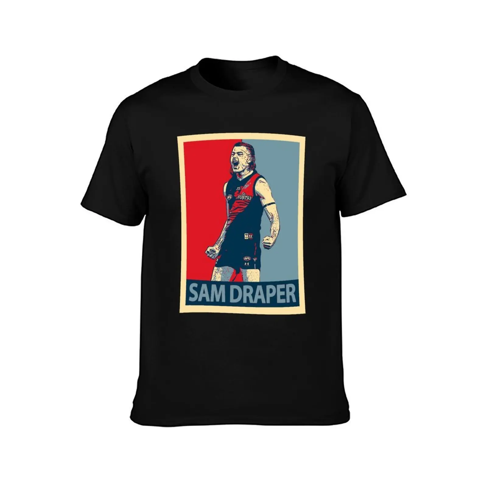 Sam Draper T-Shirt, Summer Casual Cotton Tee, Oversized Streetwear Tops, Vintage Graphic Print, Loose Fit Short Sleeve
