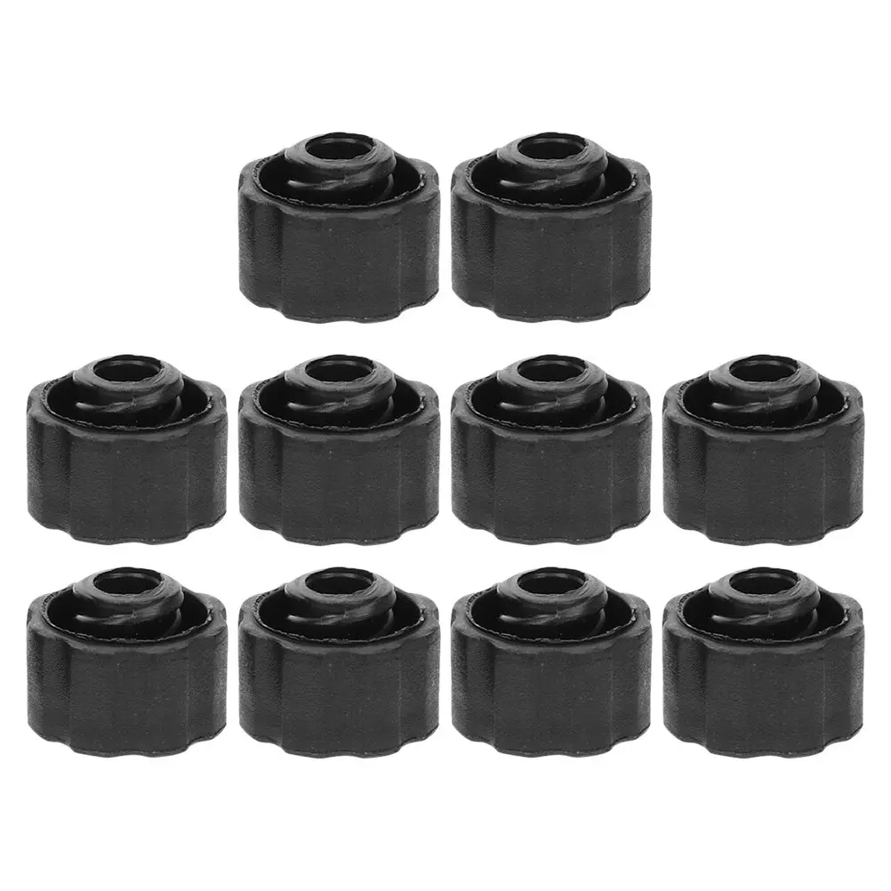 

10Pcs Industrial Syringe Plunger Cap Sleek Black Design Long Lifespan Luer Lock Cap for Glue Applicator Dispensing Needle