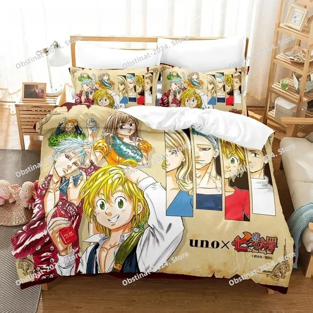 

Escanor The Seven Deadly Sins Bedding Set Single Twin Full Queen King Size Bed Set Adult Boys Bedroom Duvet cover Sets 3D Anime