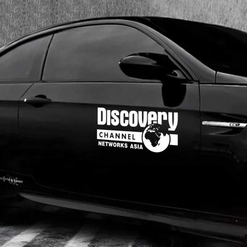 Discovery Channel Network-pegatinas para coche, pegatinas reflectantes para el cuerpo, cubierta para arañazos, pegatinas de moda con personalidad para coche, serie deportiva