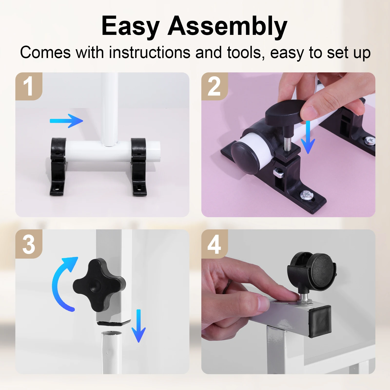 ارتفاع مكتب قائم قابل للتعديل 23.6 بوصة - 35 بوصة وزاوية 0 °   - 90 ° ، مكتب كمبيوتر متنقل مريح موفر للمساحة مع عجلة عالمية #6
